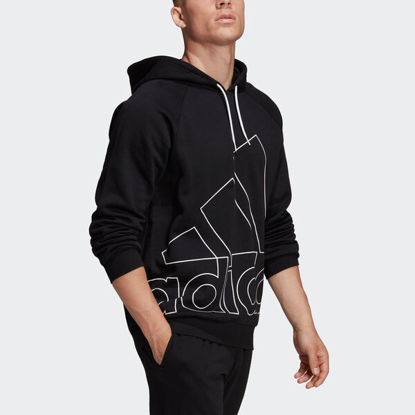 Толстовка Men's adidas Big Lo Hd Fl Logo Printing Pullover Sports Black, черный — фото 4