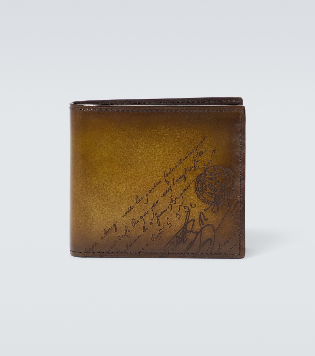 

Кошелек из кожи макоре Scritto Berluti, Jungle Green