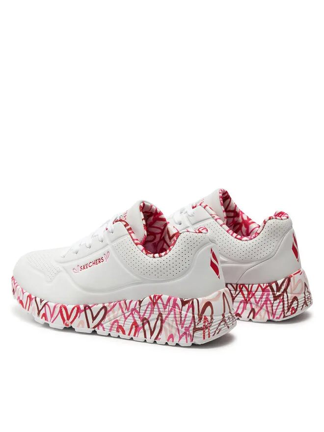 Skechers Кроссовки Uno Lite Lovely Luv 314976L/WRPK белые — фото 3