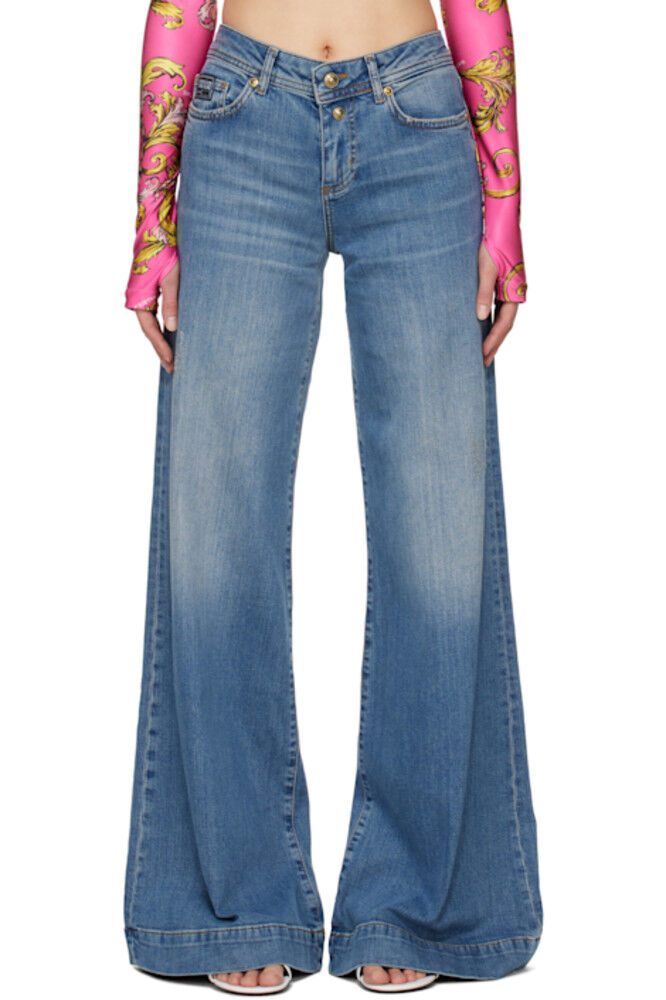 

Синие расклешенные джинсы Versace Jeans Couture