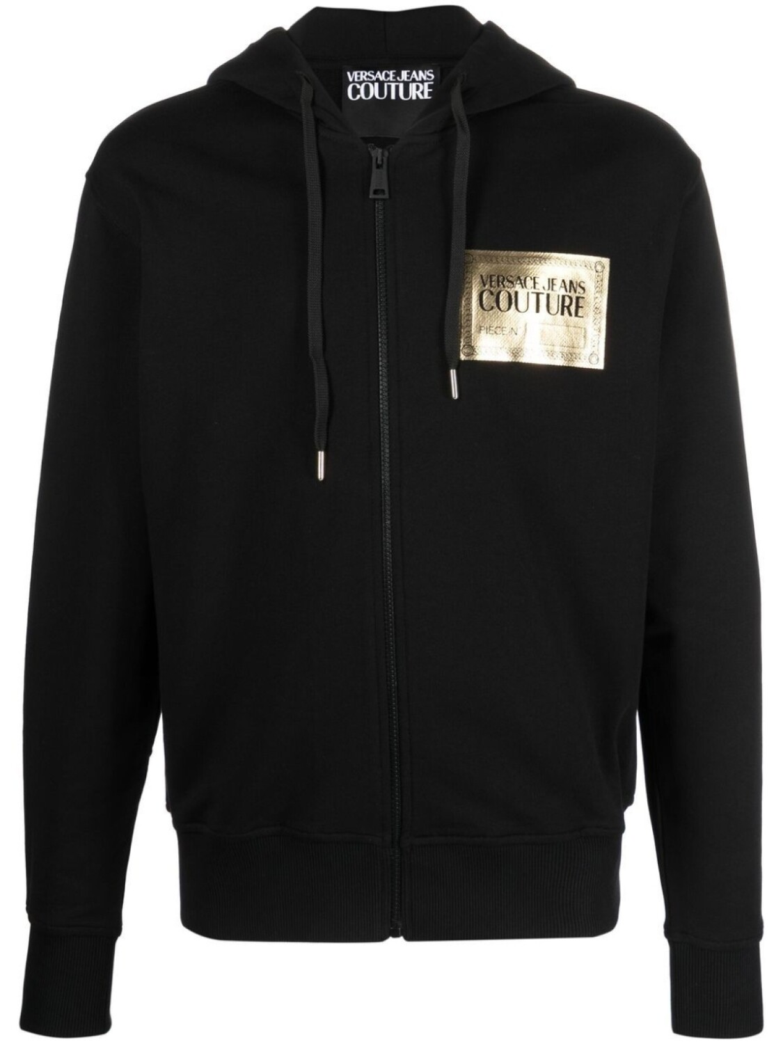 

Versace Jeans Couture худи на молнии с логотипом, черный