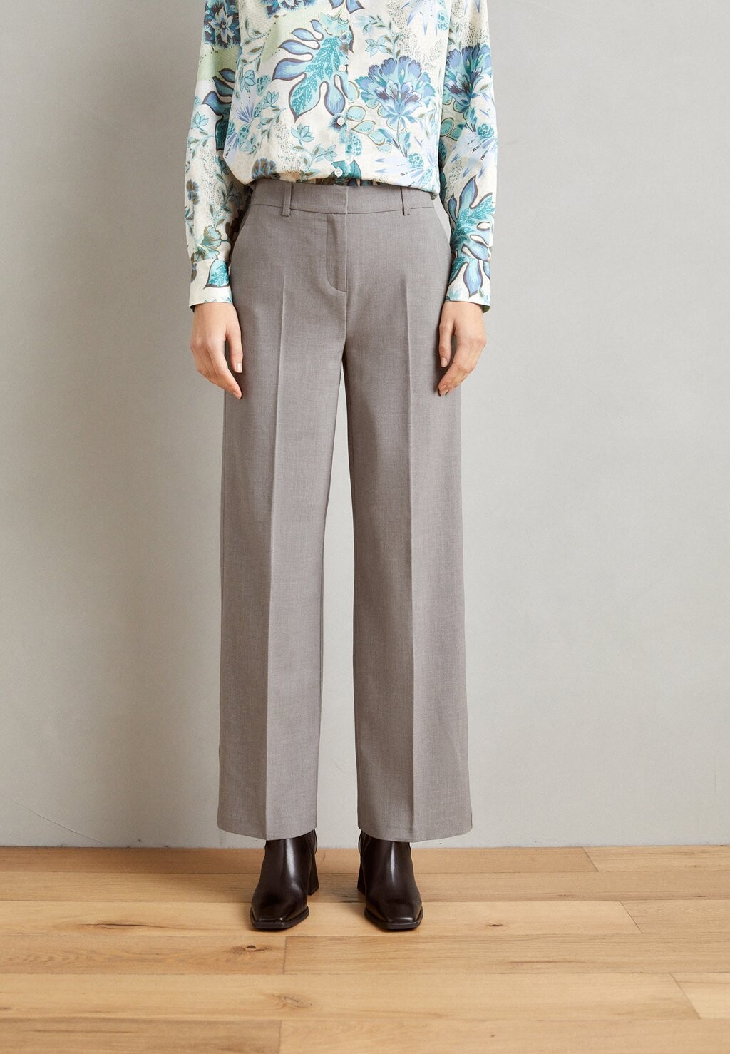 

Брюки Wide Leg Pants b.young, цвет light grey melange