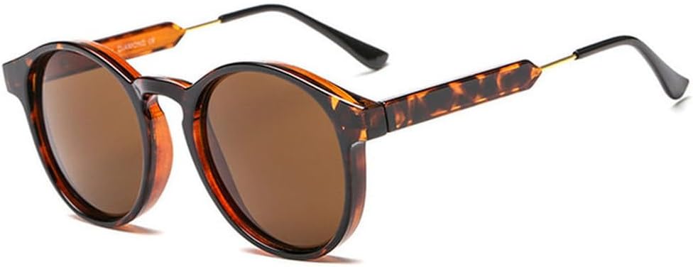 

Ретро круглые солнцезащитные очки для женщин и мужчин, прозрачные, женские солнцезащитные очки для мужчин и женщин, солнцезащитные очки с защитой от УФ-излучения UV400 TKKTLLT, C6 Leopard Brown