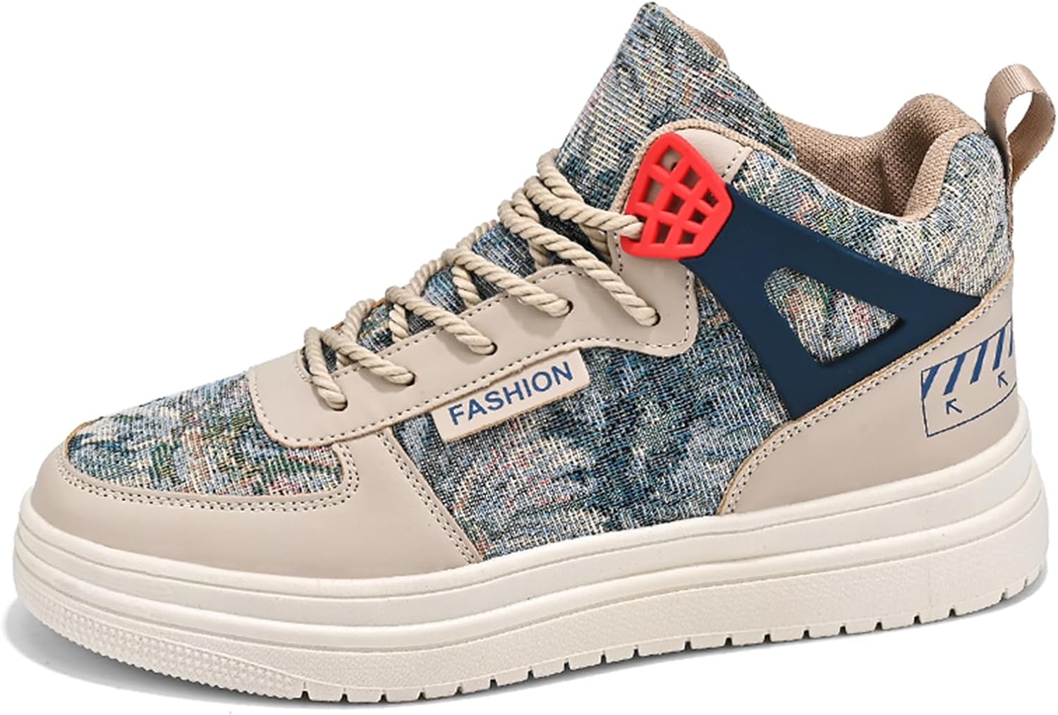 

Мужские модные кроссовки высокие скейт-ботинки стильные кроссовки повседневные прогулочные туфли Spwagym, синий