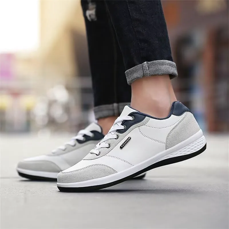 

Мужские легкие кроссовки из искусственной кожи для повседневной носки, прогулок и бега Zonkacen, белый