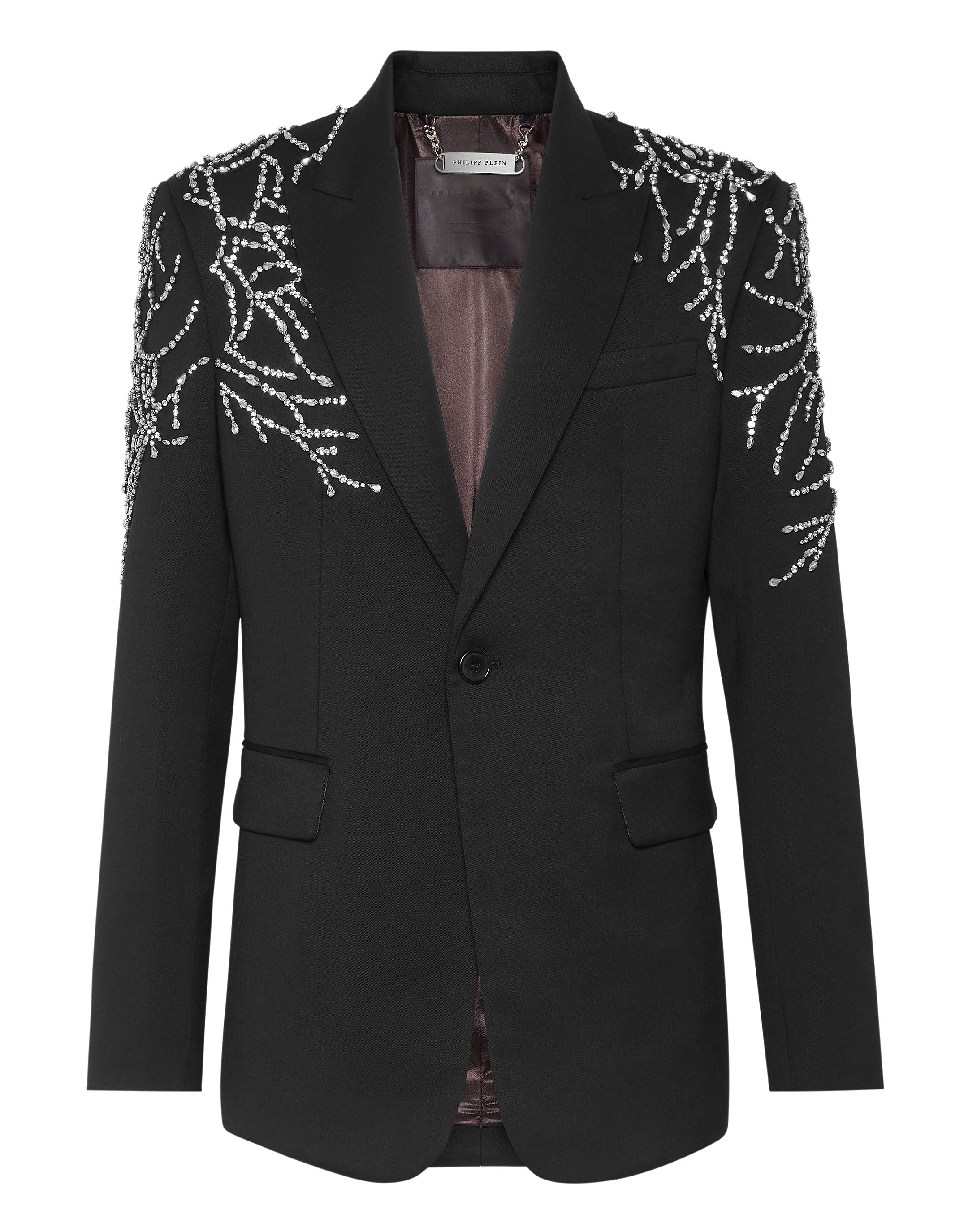 

Легкий шерстяной блейзер PHILIPP PLEIN, черный