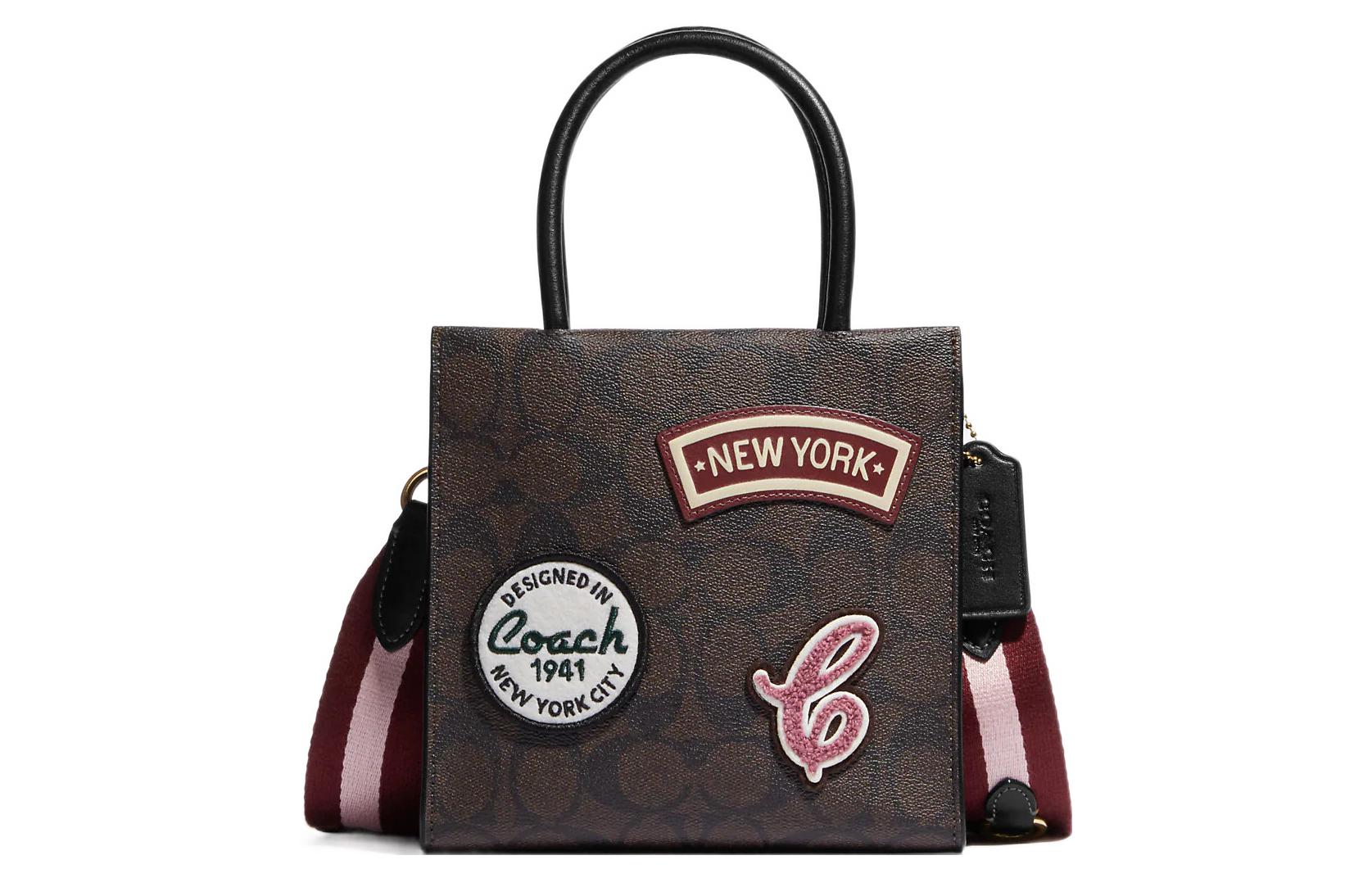 

Кроссбод Cally Patchwork Cow Split Leather Мини Женская Тёмно-коричневая COACH