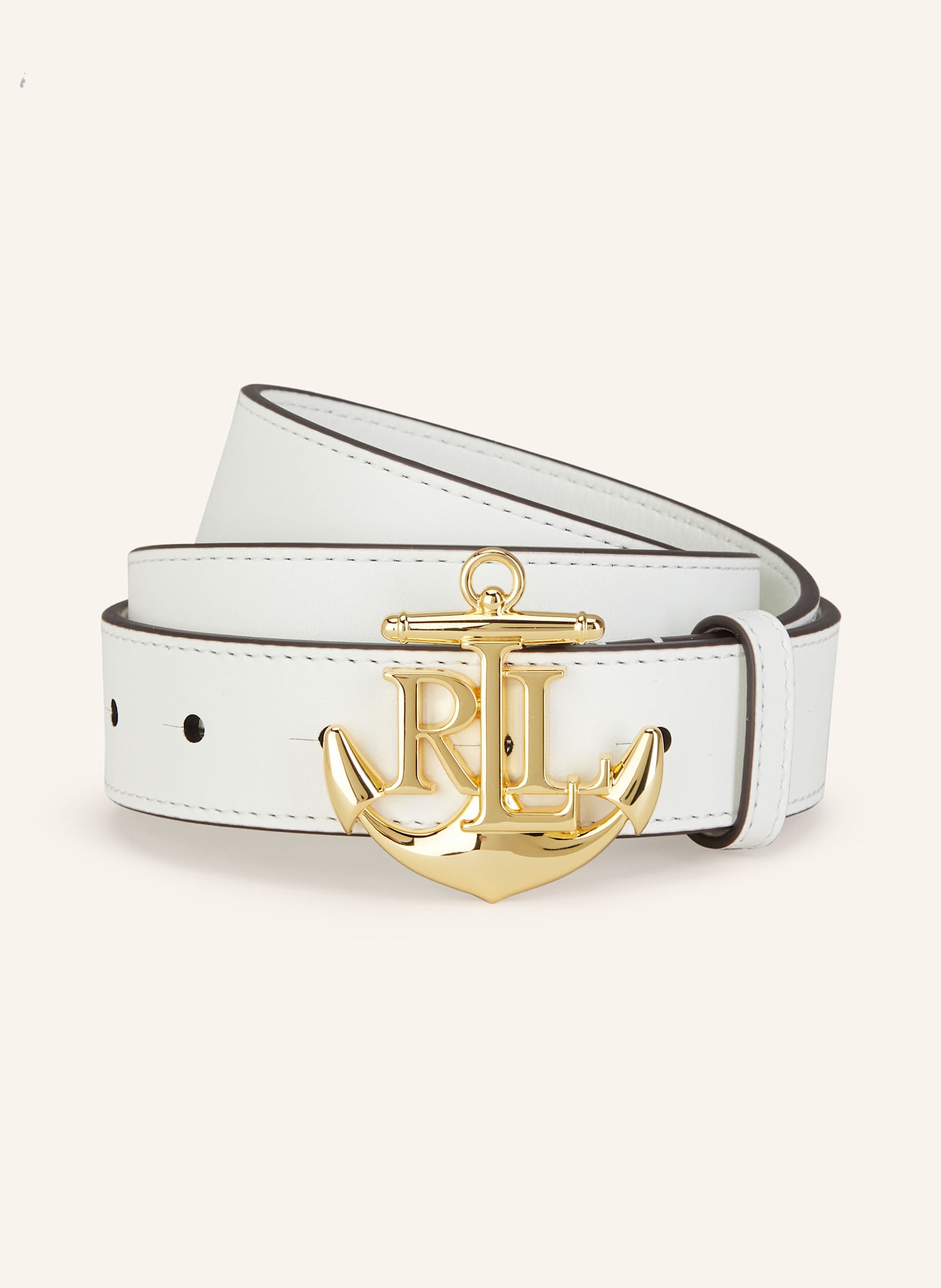 

Кожаный ремень Lauren Ralph Lauren, белый