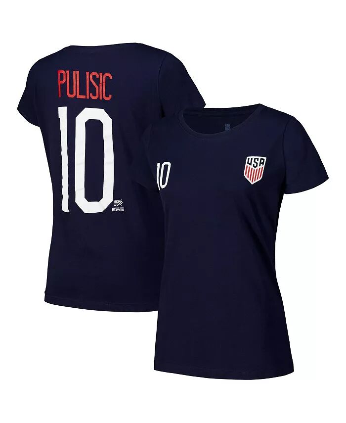 

Женская футболка Christian Pulisic Navy USMNT с именем и номером Outerstuff