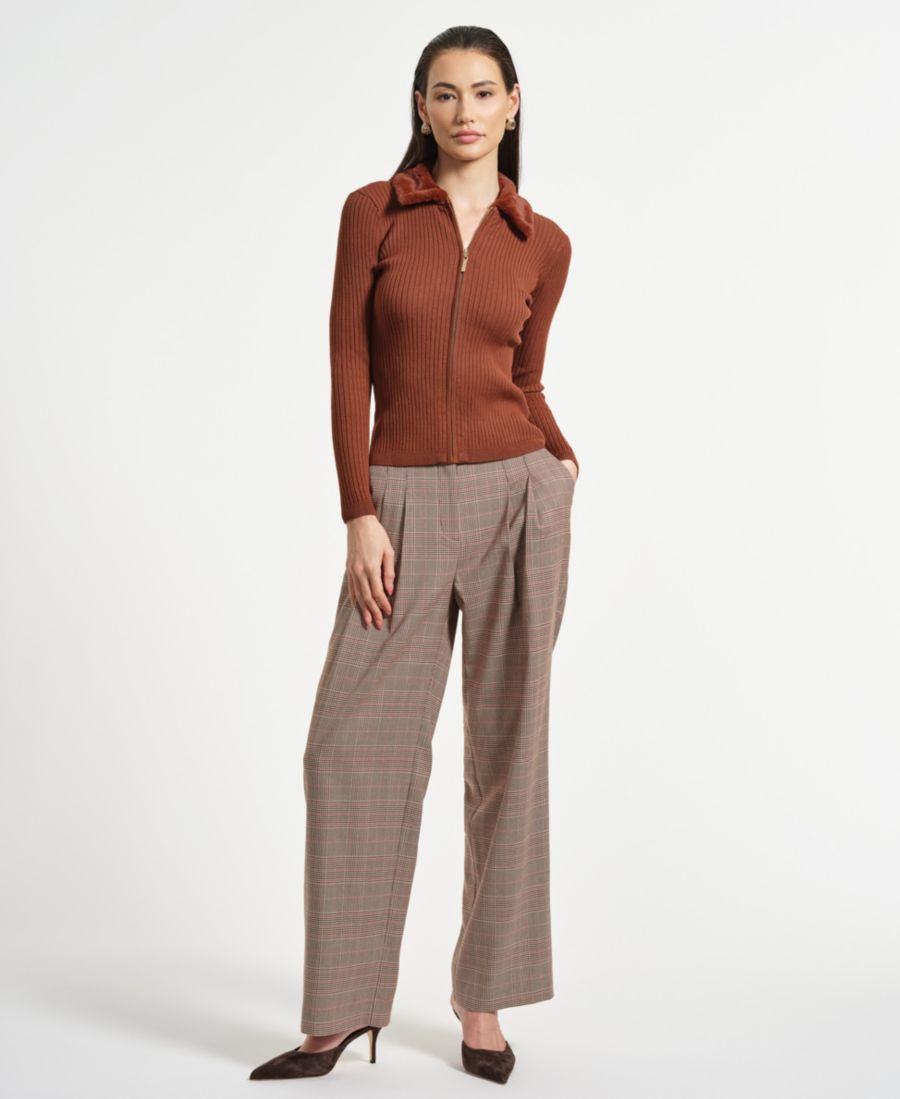 

Женский свитер с воротником и застежкой-молнией спереди Isaac Mizrahi, Dachshund