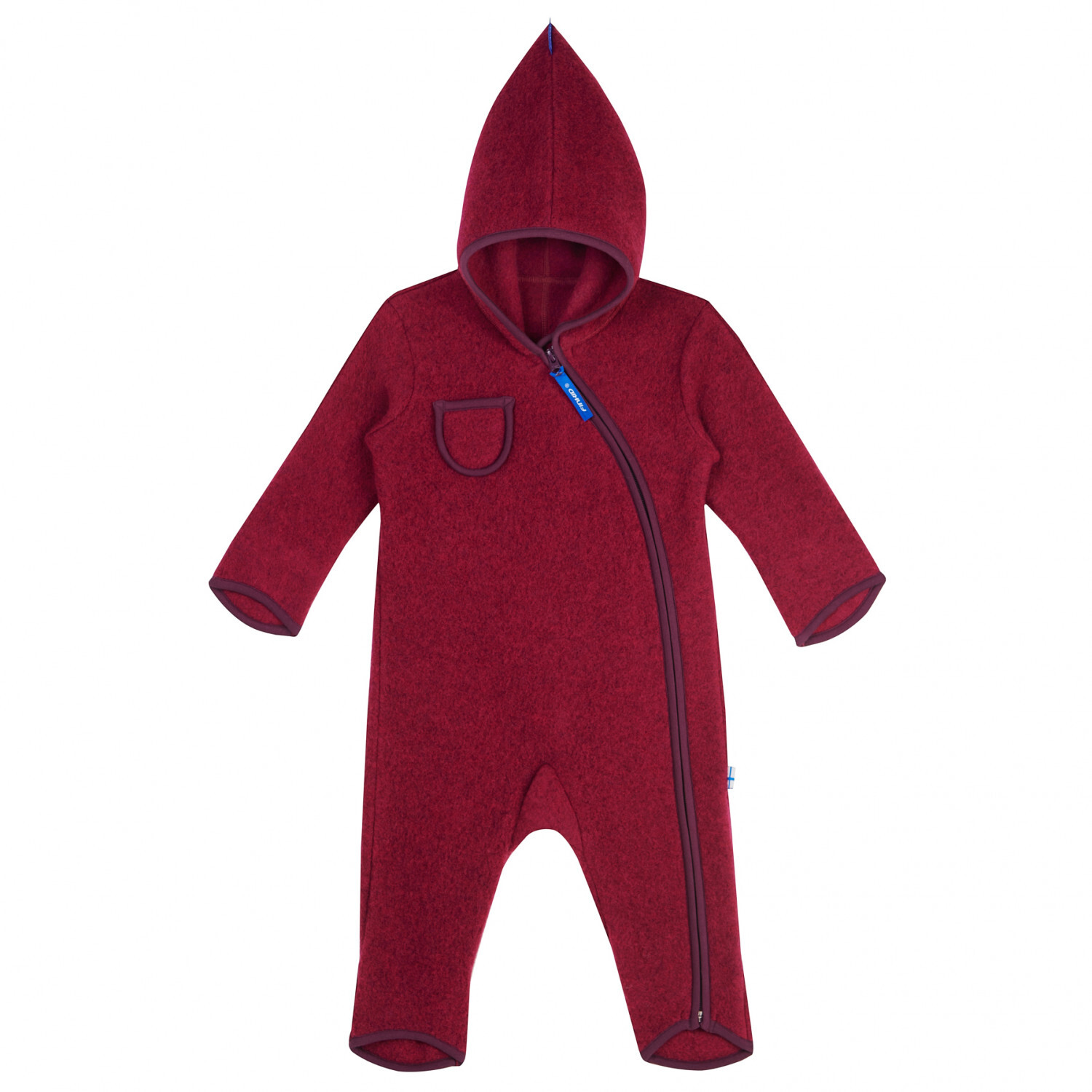 

Комбинезон Finkid Puku Wool, цвет Beet Red/Eggplant