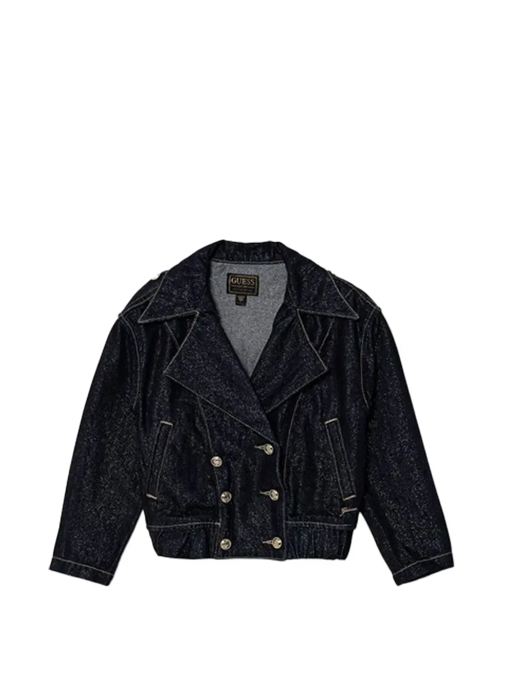 Укороченный двубортный жакет Guess Kids, синий