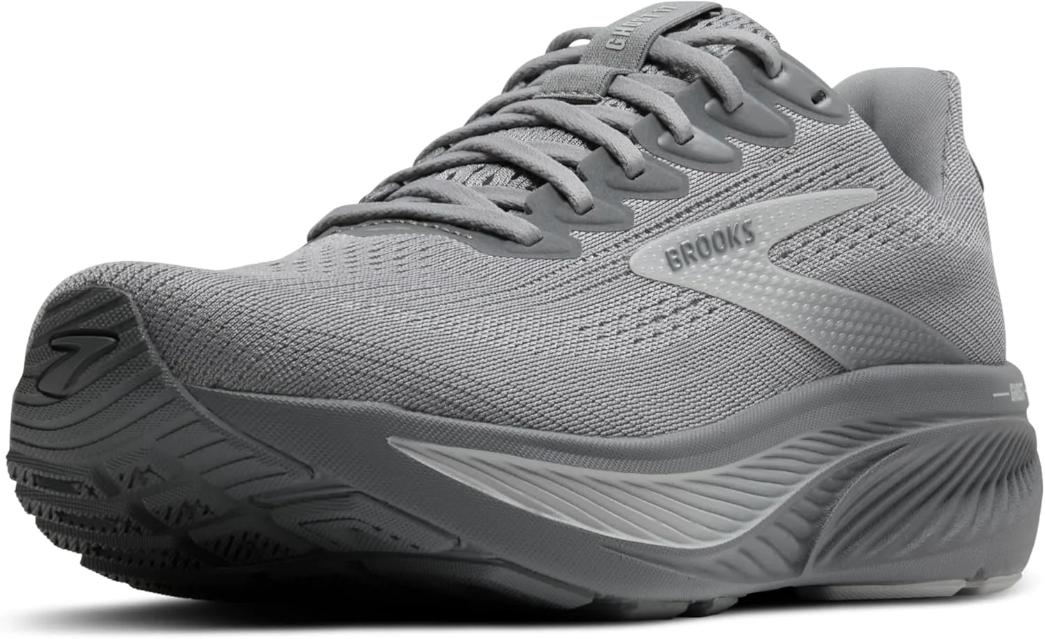 Мужские беговые кроссовки Brooks Ghost 17 нейтрального цвета, цвет «грунтово-серый/устричный гриб»
