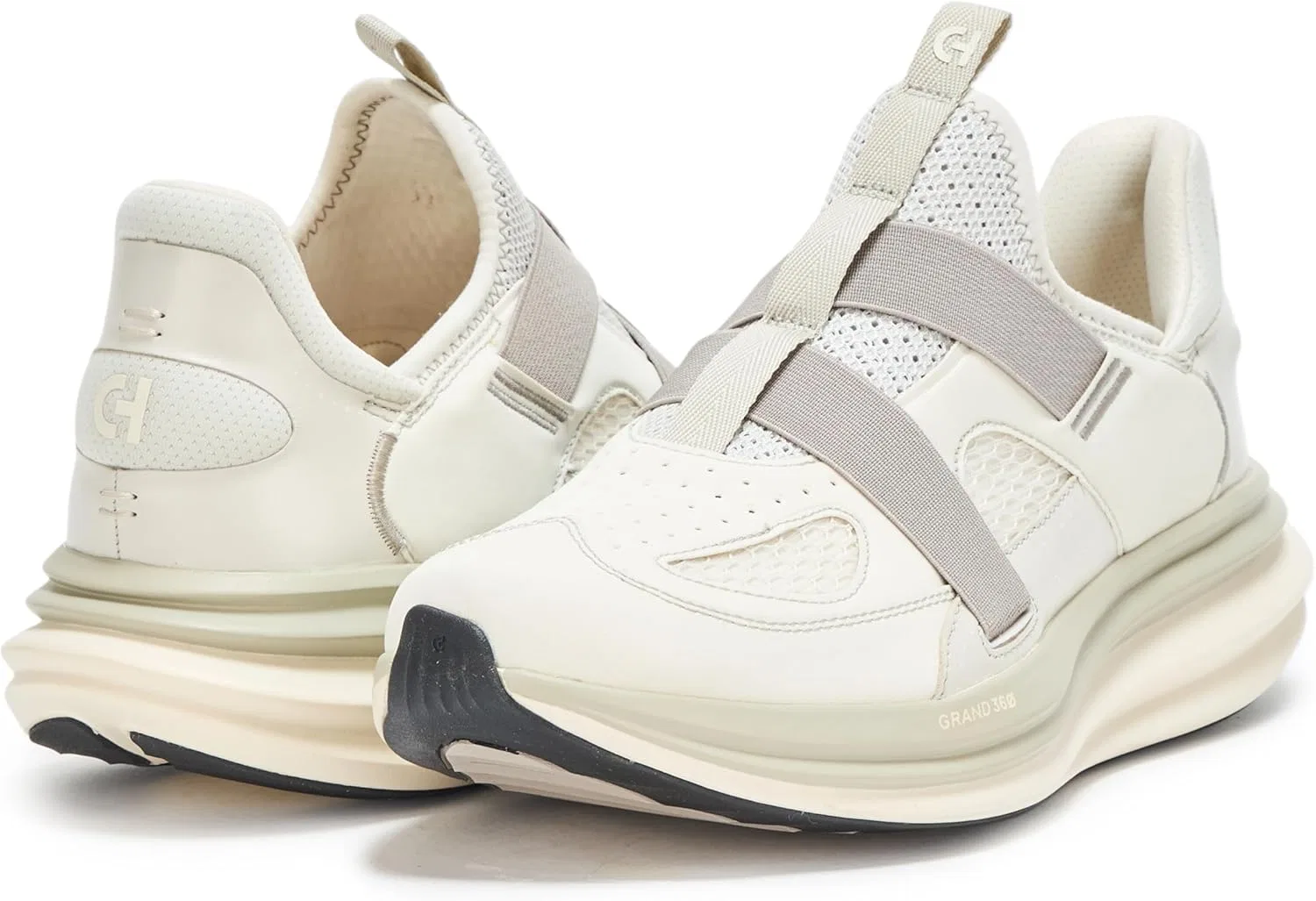 Мужские беговые кроссовки Cole Haan Original Grand Quadstar Monkstrap, Silver Birch Dove Ivory — фото 3