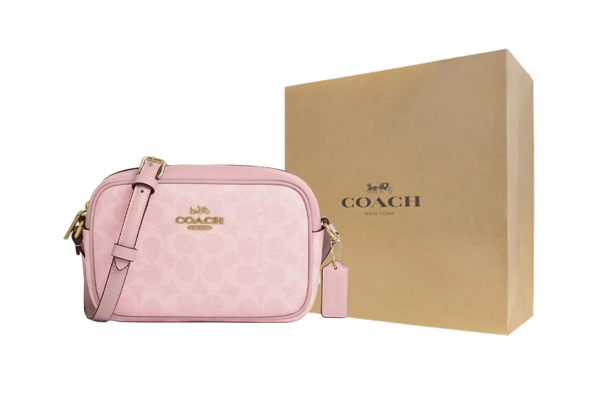

COACH Кожаная фотосумка через плечо мини женская розовая