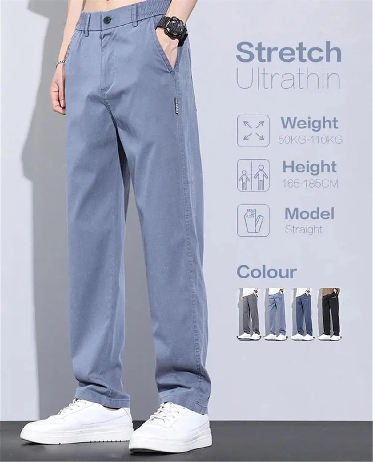 Джинсы Oversized, Lyocell, Men's, Light Blue — фото 2