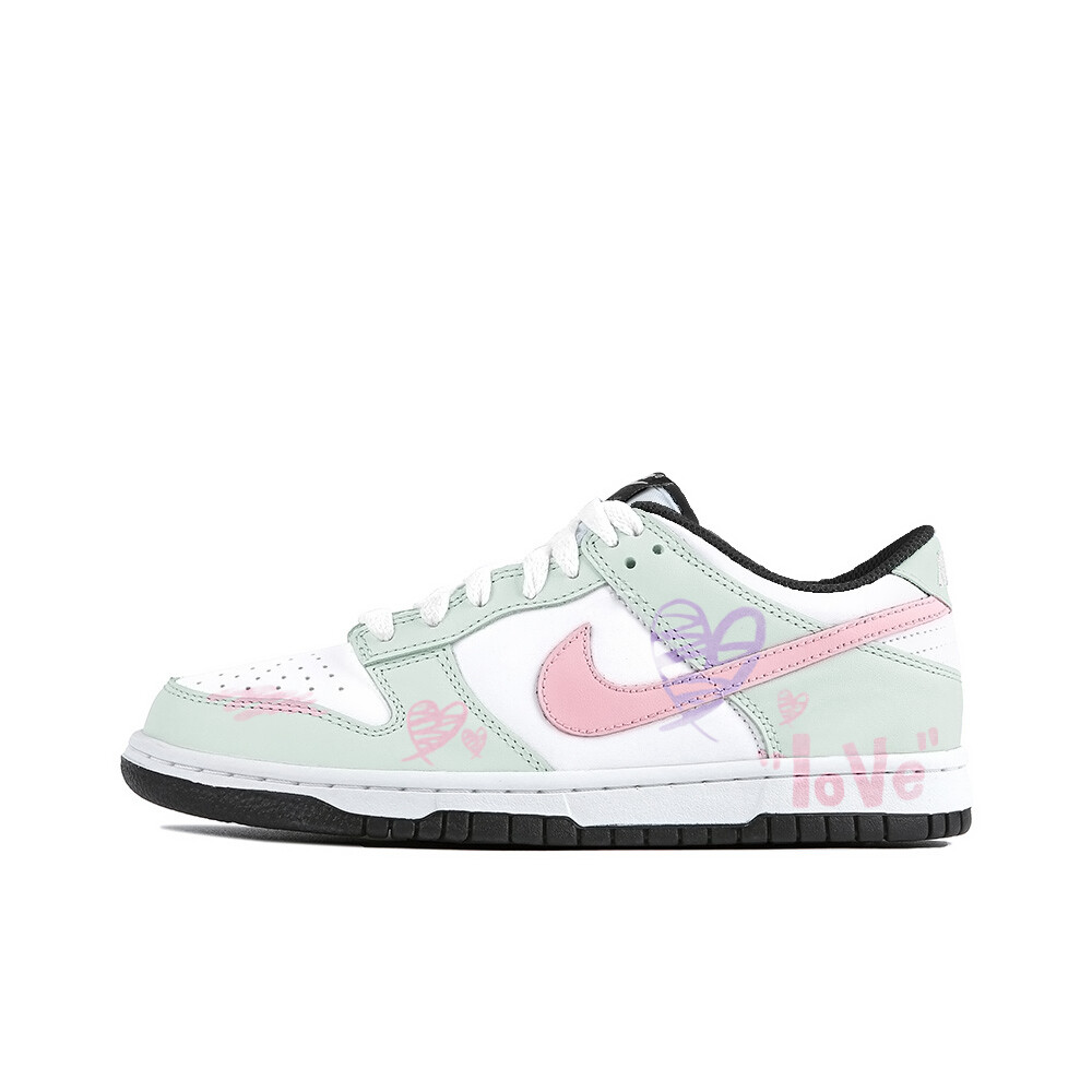 

Кроссовки Nike Dunk Skateboard Shoes Women's Low-Top White, Зеленый, Кроссовки Nike Dunk Skateboard Shoes Women's Low-Top White