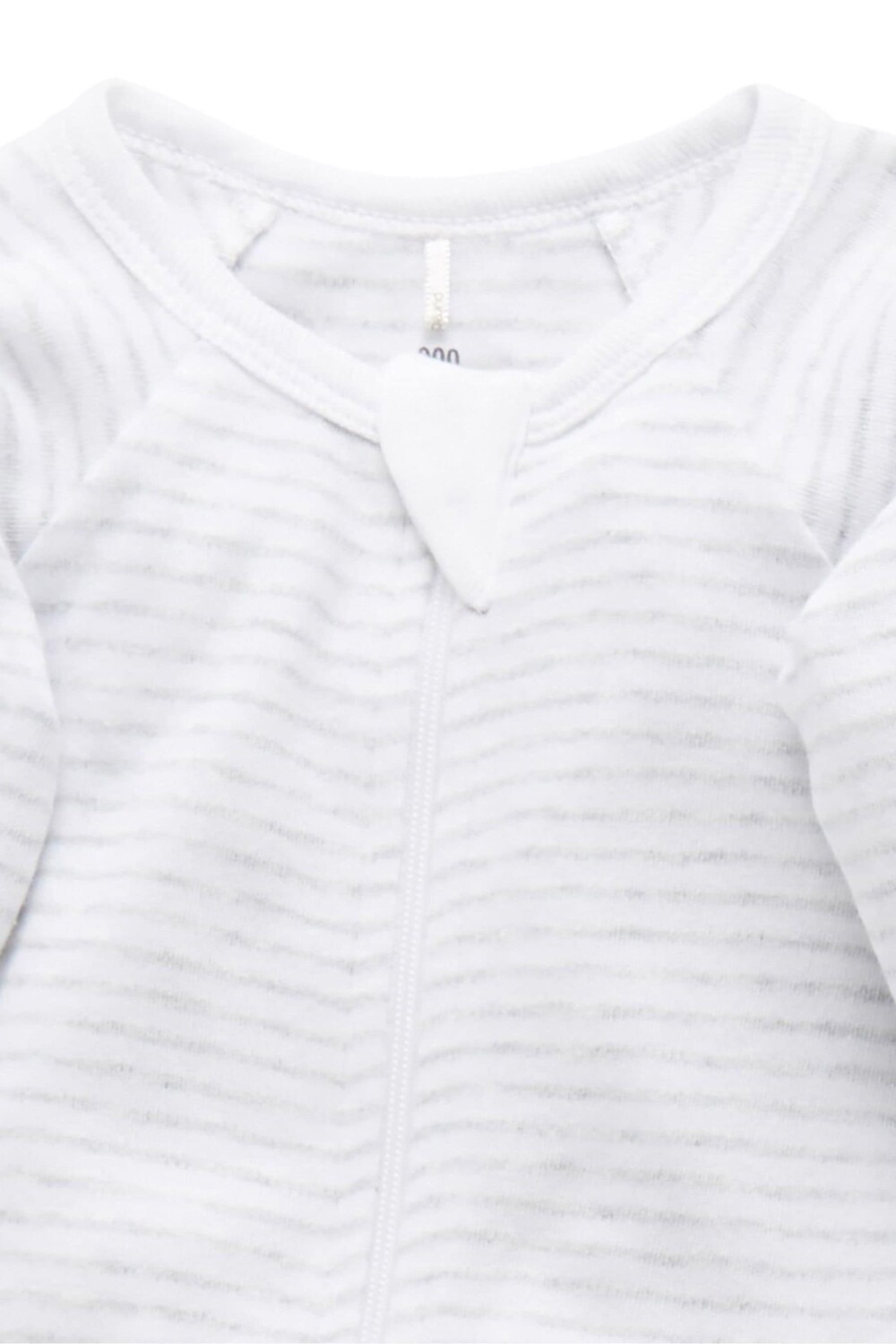 

Комплект из 2 белых детских комбинезонов Essentials на молнии Purebaby, серый