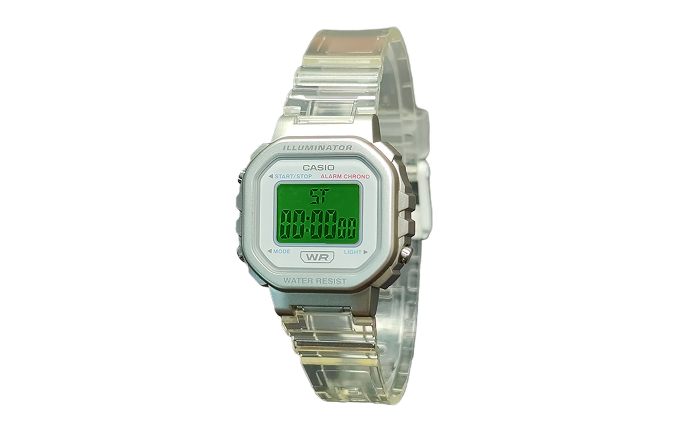 

CASIO Часы Retrofit Series Quartz Movement Resin Strap Watch Women's Watch White Dial, White Dial with Green Watch Glass