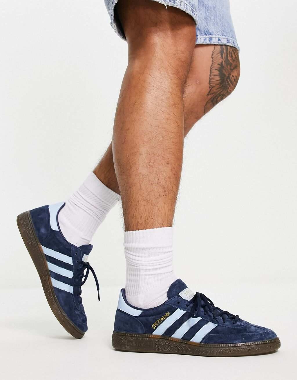 Кроссовки мужские Adidas Originals Handball Spezial замшевые, темно-синий — фото 2