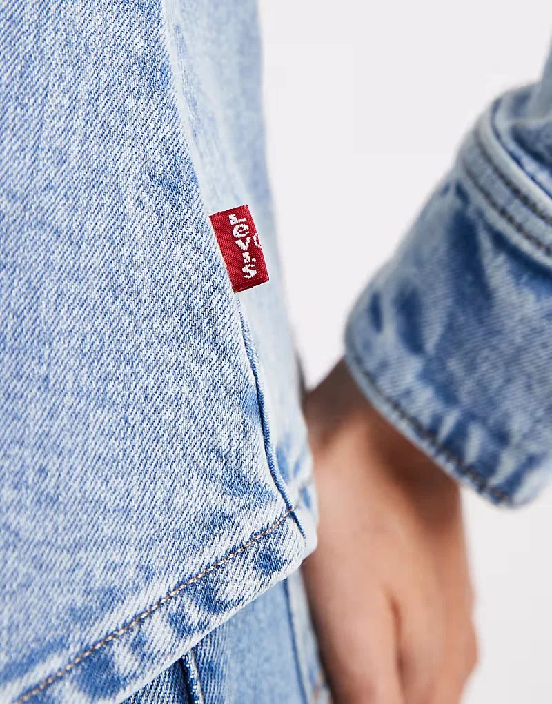 Джинсовая рубашка Levis приталенного кроя Levi's, светло-голубой — фото 4