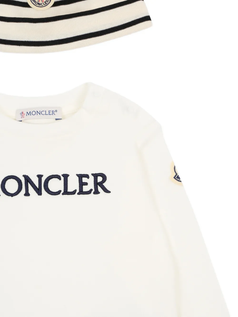 Полосатый комплект брюк (набор из трех) Moncler Enfant, нейтральный — фото 3