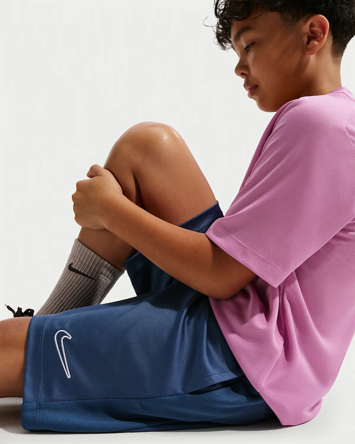 Большие детские тренировочные шорты Nike Trophy23 Dri-FIT, Mystic Navy/Mystic Navy/White — фото 4