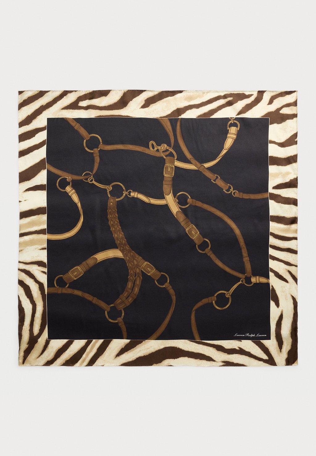 

Шарф BELTING-PRINT SILK SQUARE SCARF Lauren Ralph Lauren, черный
