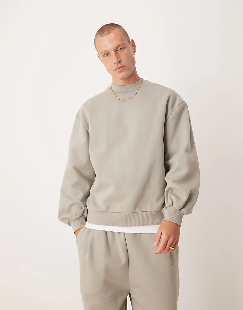 

Толстовка ASOS DESIGN премиум-класса из плотной ткани оверсайз плотностью 400 г/м² с расклешенными рукавами бежевого цвета