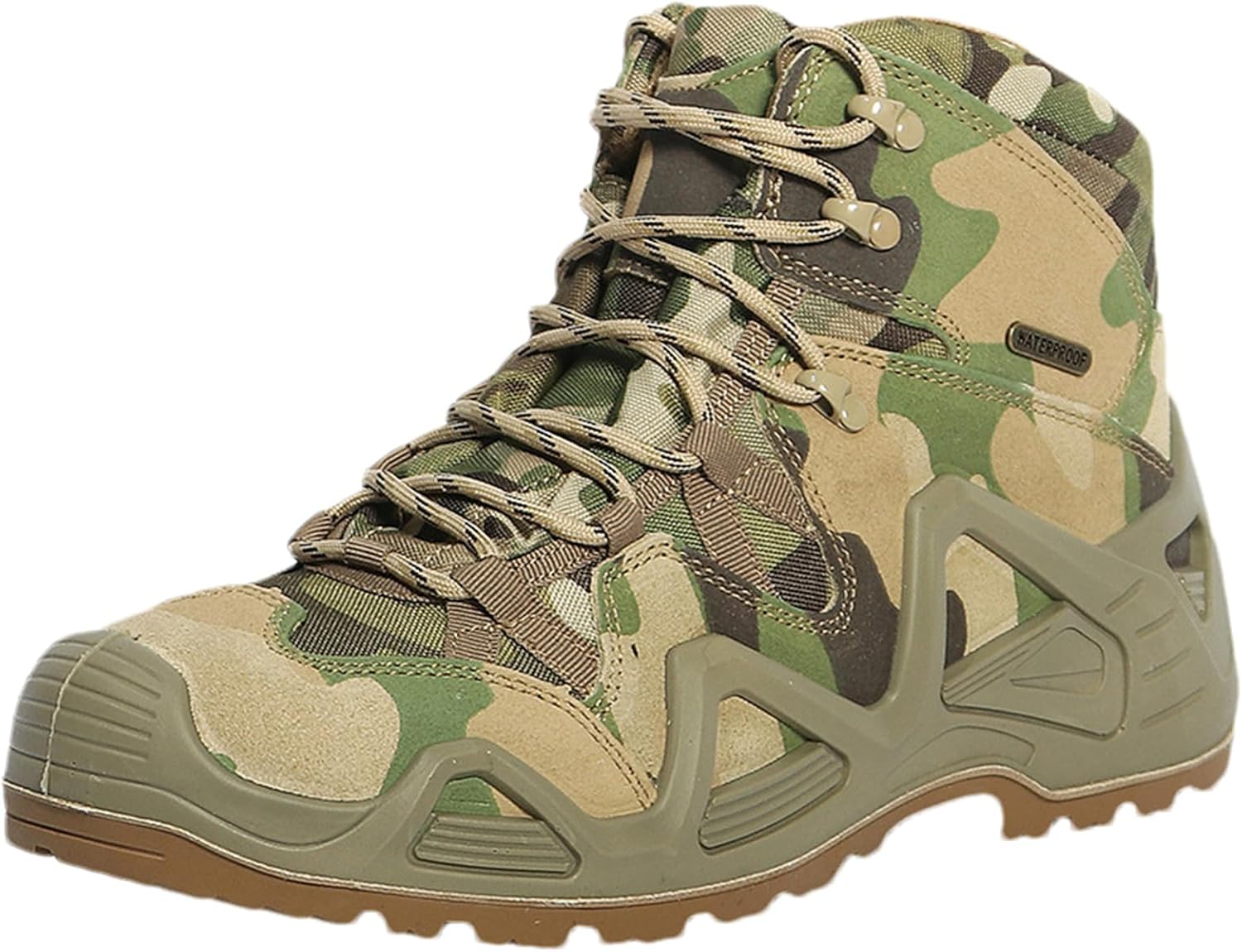 

Мужские тактические ботинки, водонепроницаемые походные ботинки, легкие военные ботинки, дышащие пустынные ботинки, учебные ботинки с глубоким вырезом- отлично подходят для походов, работы, тактики, армии, охоты Lzyjckh, 39 EU Camouflage