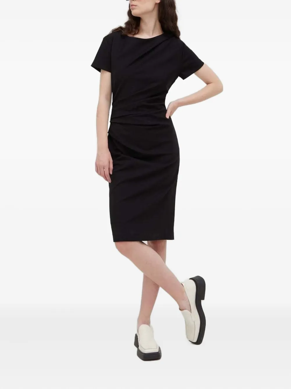 

Платье миди со сборками Tiger of Sweden, черный