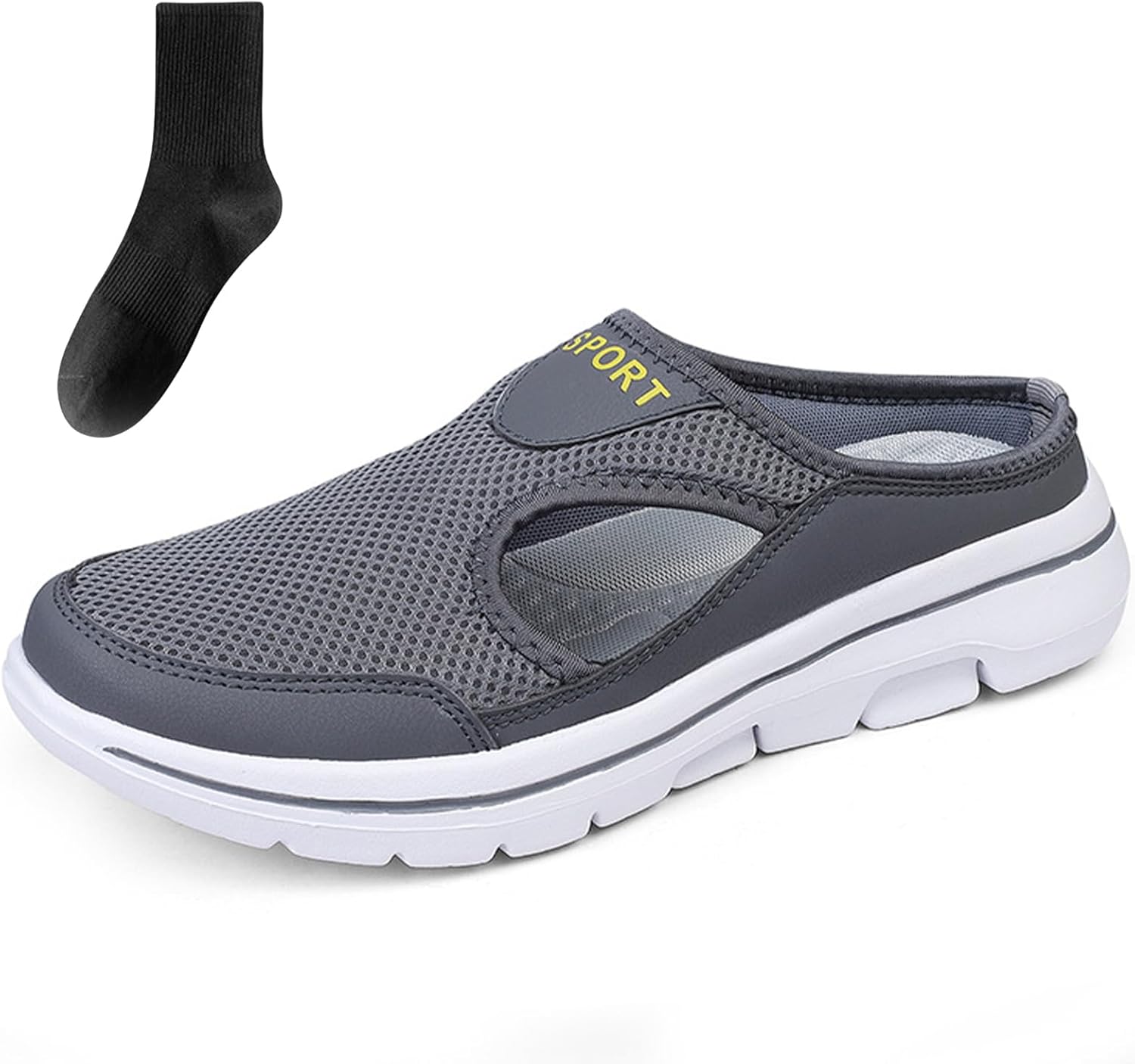 

Мужские спортивные сандалии GUTZBSY с комфортной поддержкой и воздухопроницаемые, мужские удобные ортопедические слипоны, темно-серый