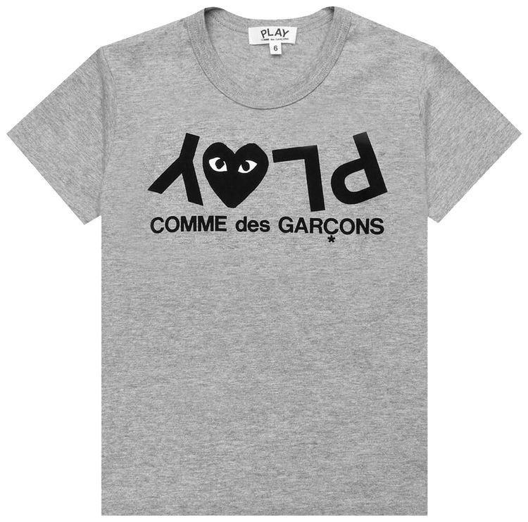 

Футболка Comme des Garçons PLAY Inverted Text T-Shirt 'Grey', серый