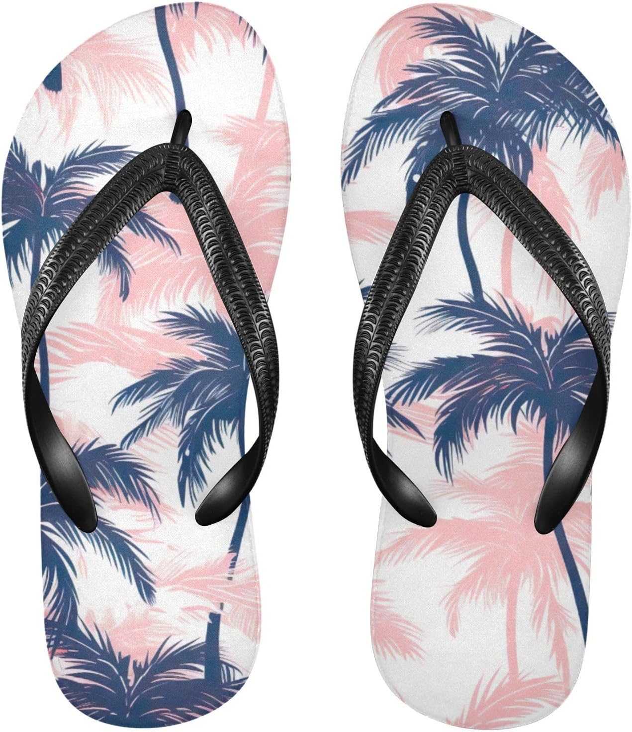 

Женские и мужские летние пляжные шлепанцы Palm Leaf с тропическим дизайном, для душа Kfbe, розовый