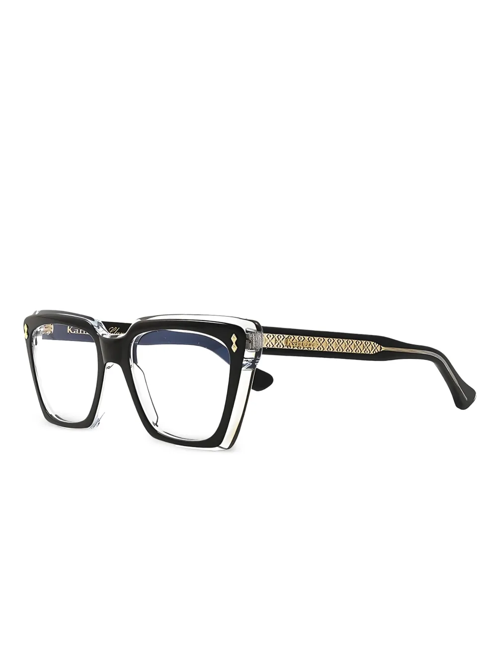 

Очки в квадратной оправе с узором Kador, черный