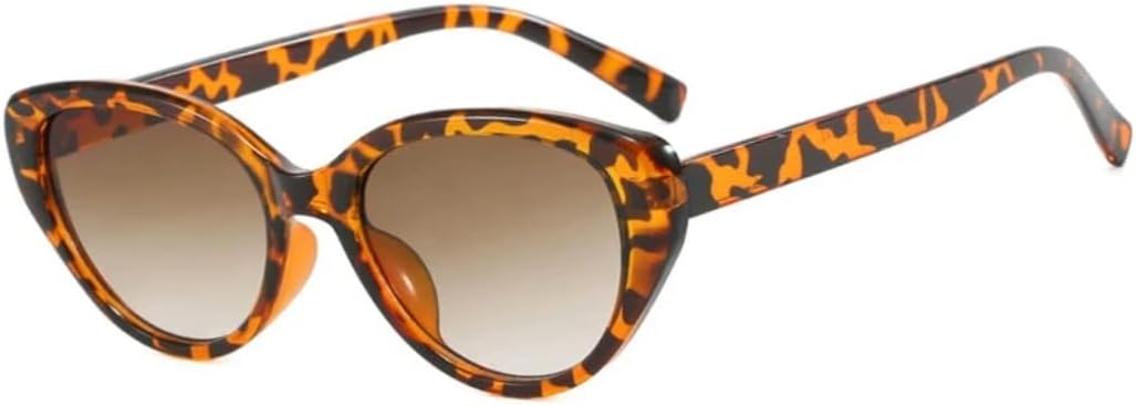 

Модные роскошные солнцезащитные очки «кошачий глаз» для женщин и мужчин, в стиле панк, для путешествий и вождения, с защитой от УФ-излучения UV400 VVTWSSW, Leopard Tea