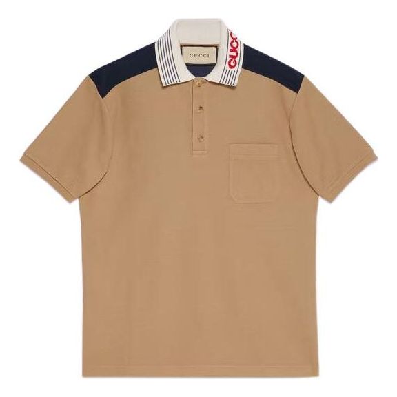 

Джерси Gucci Cotton Jersey Polo Shirt 'Camel'