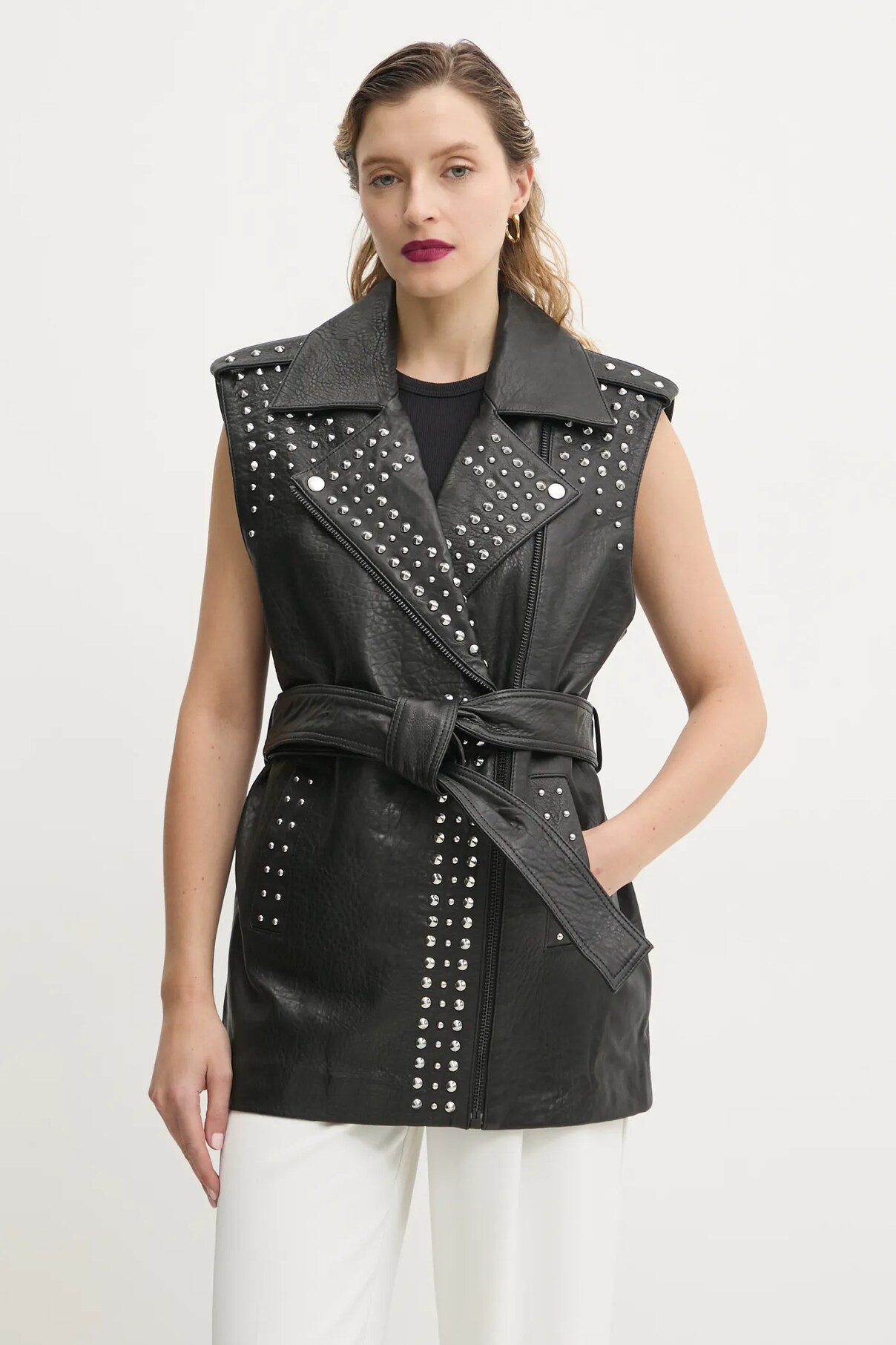 

Кожаный жилет Bruuns Bazaar, черный