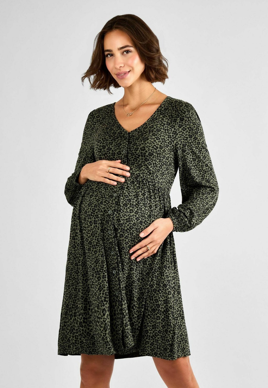 

Платье из джерси MATERNITY FIT - BUTTON THROUGH JoJo Maman Bébé, зеленый