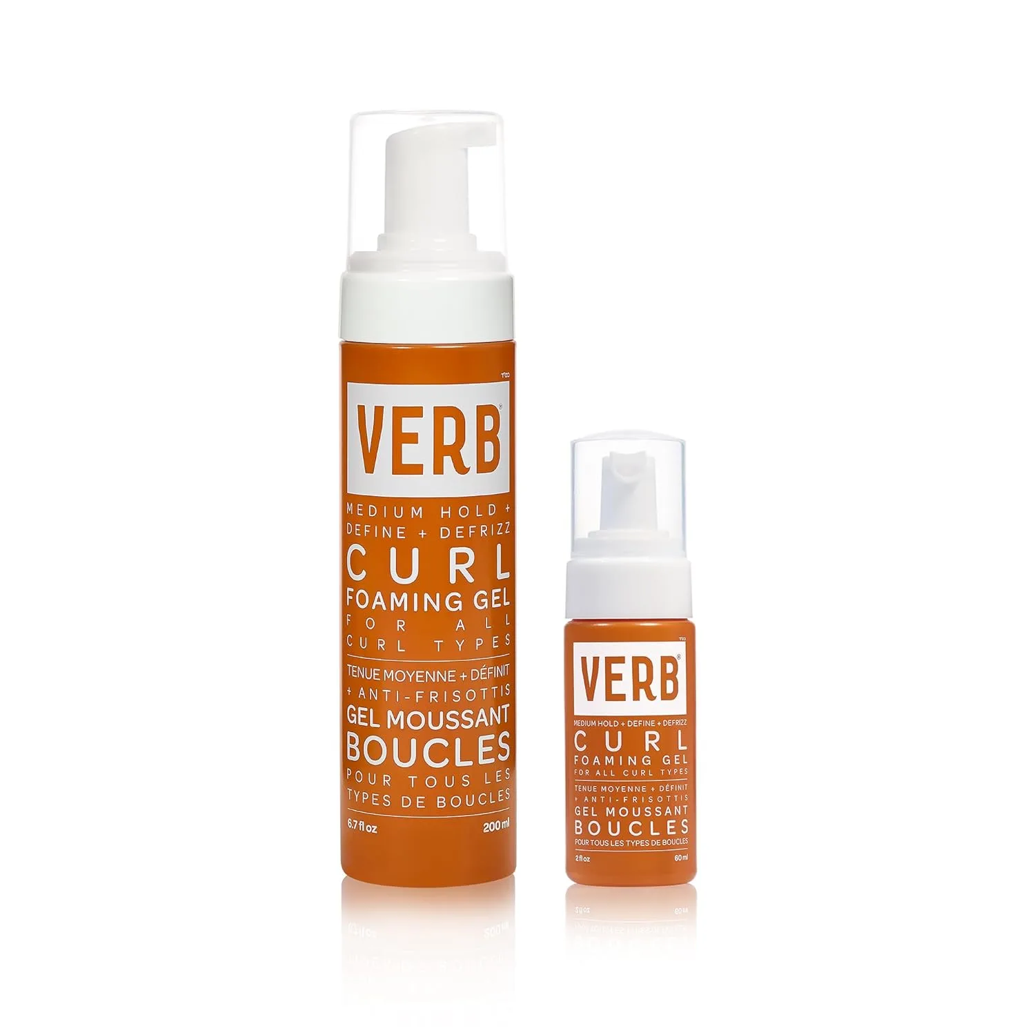 VERB Curl Foaming Gel - пенка для укладки против пушистости, для волн, локонов и кудрей, фиксирует и подчеркивает, средняя фиксация, веганский, без парабенов и сульфатов 257 мл / 2 штуки