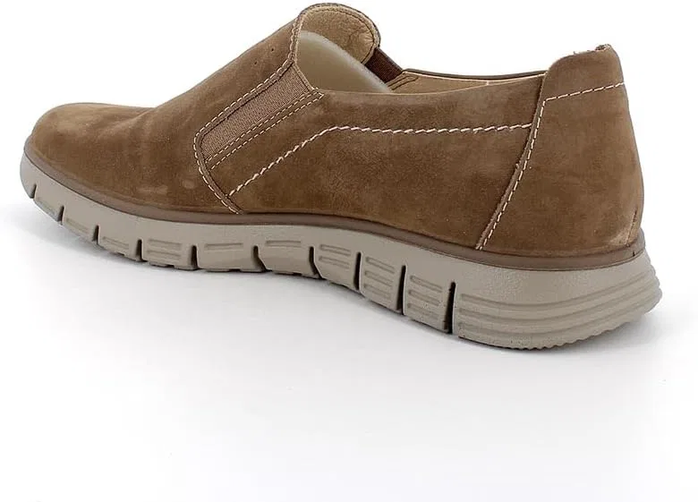 Мужские туфли ENVAL SOFT 7720522 без шнурков, из нубука, бежевого цвета, удобные, изготовлены в Италии — фото 3
