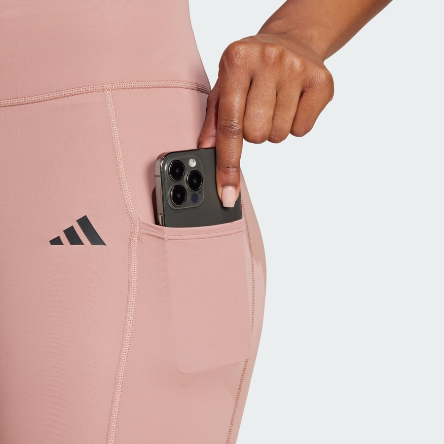 Леггинсы ADIDAS PERFORMANCE Skinny Workout Pants Optime, цвет pastel red — фото 3