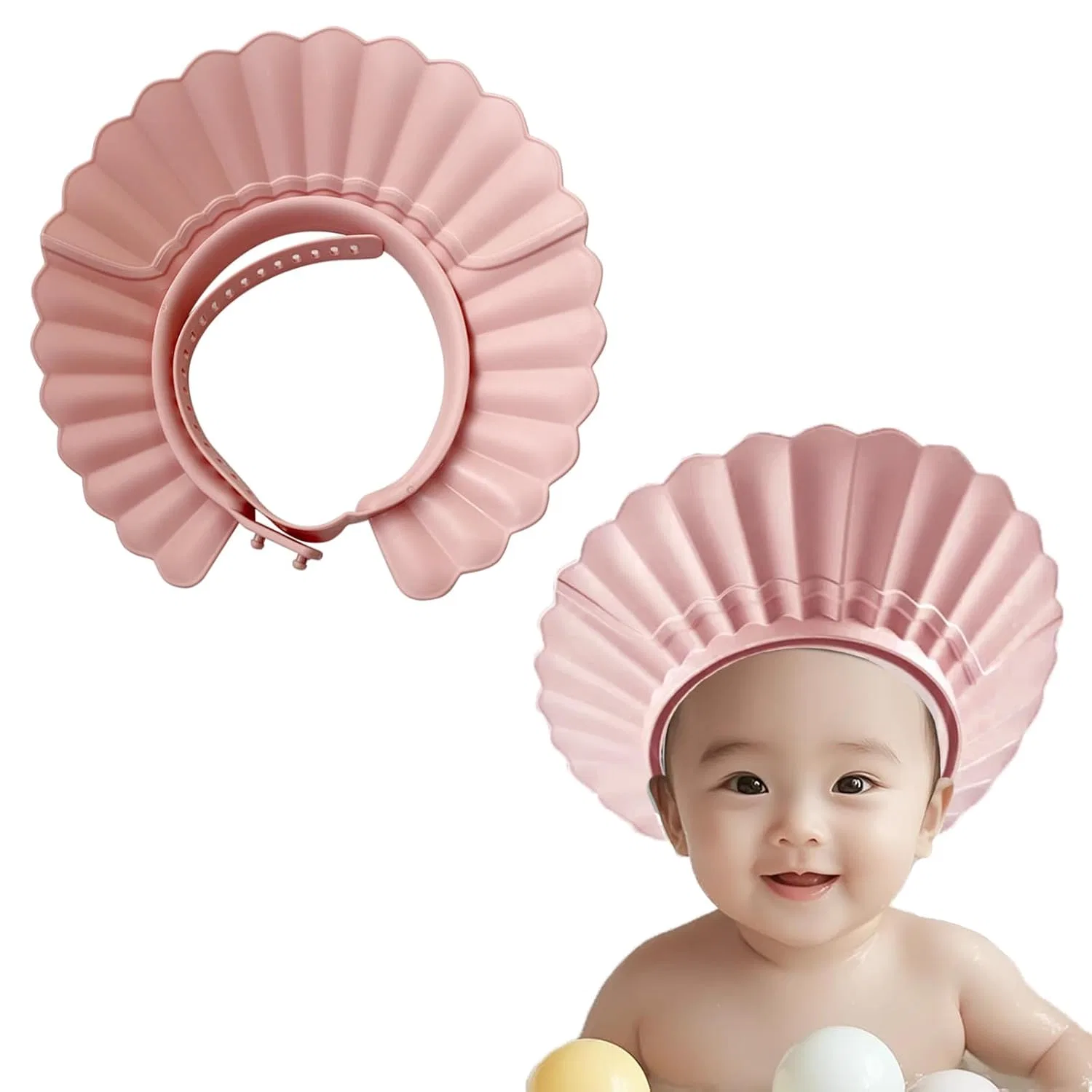 Детская шапочка для душа в форме ракушки Kamhbe, Shell Pink