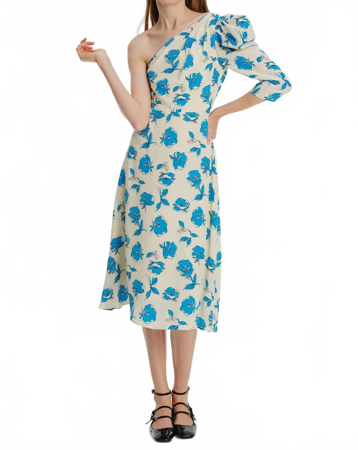 

Флорал платье макси с одним рукавом в оригинальном принте EXQUISE, Original Print