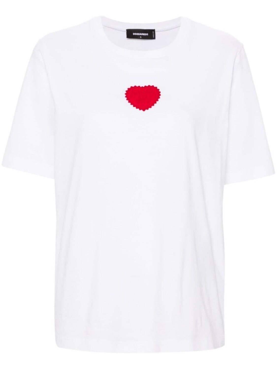 

Dsquared2 футболка из хлопка с нашивкой в виде сердца, белый