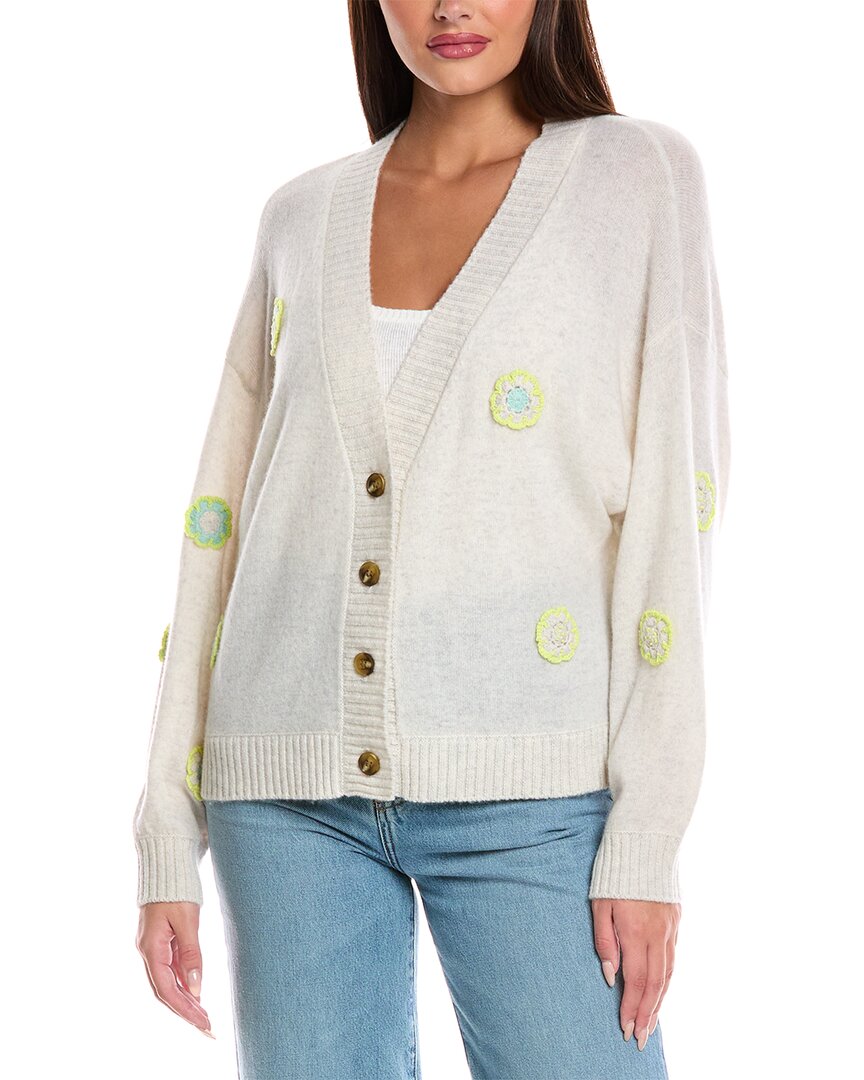 

Бродье Кашемир Флер Кашемировый кардиган Brodie Cashmere, белый