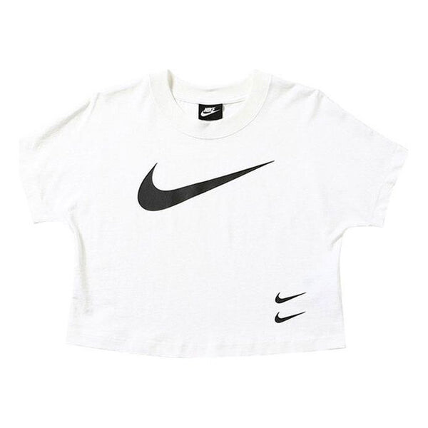 

Футболка спортивная с логотипом swoosh повседневные короткие Nike, белый