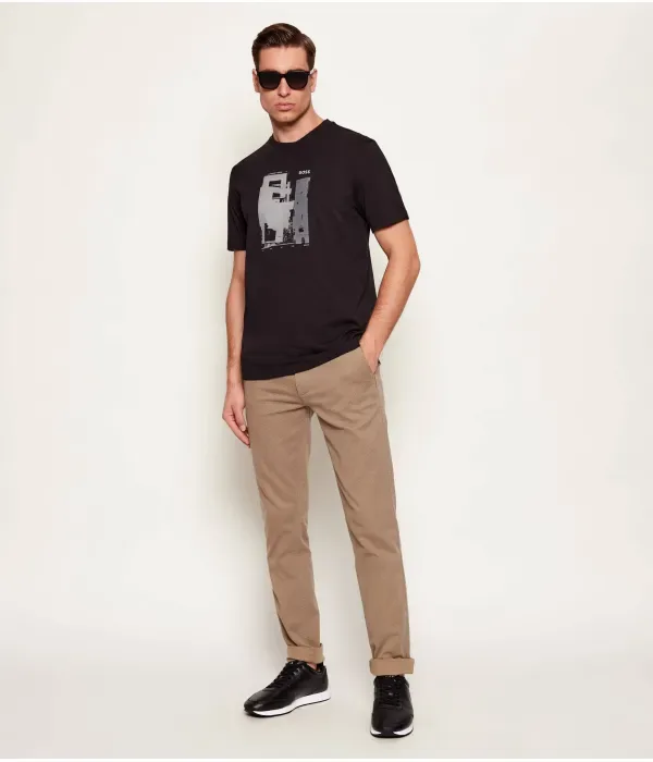 Брюки чинос slim fit Boss Orange, бежевый — фото 2