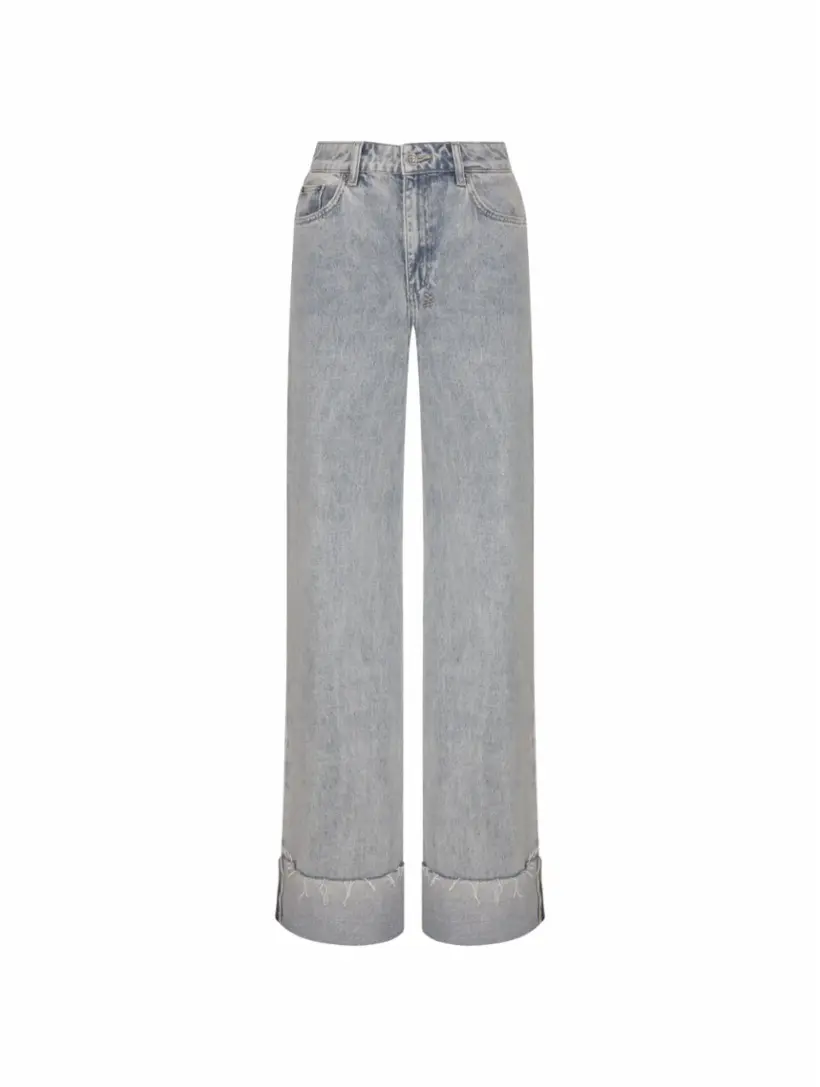 

Широкие джинсы с отворотами Ksubi, синий