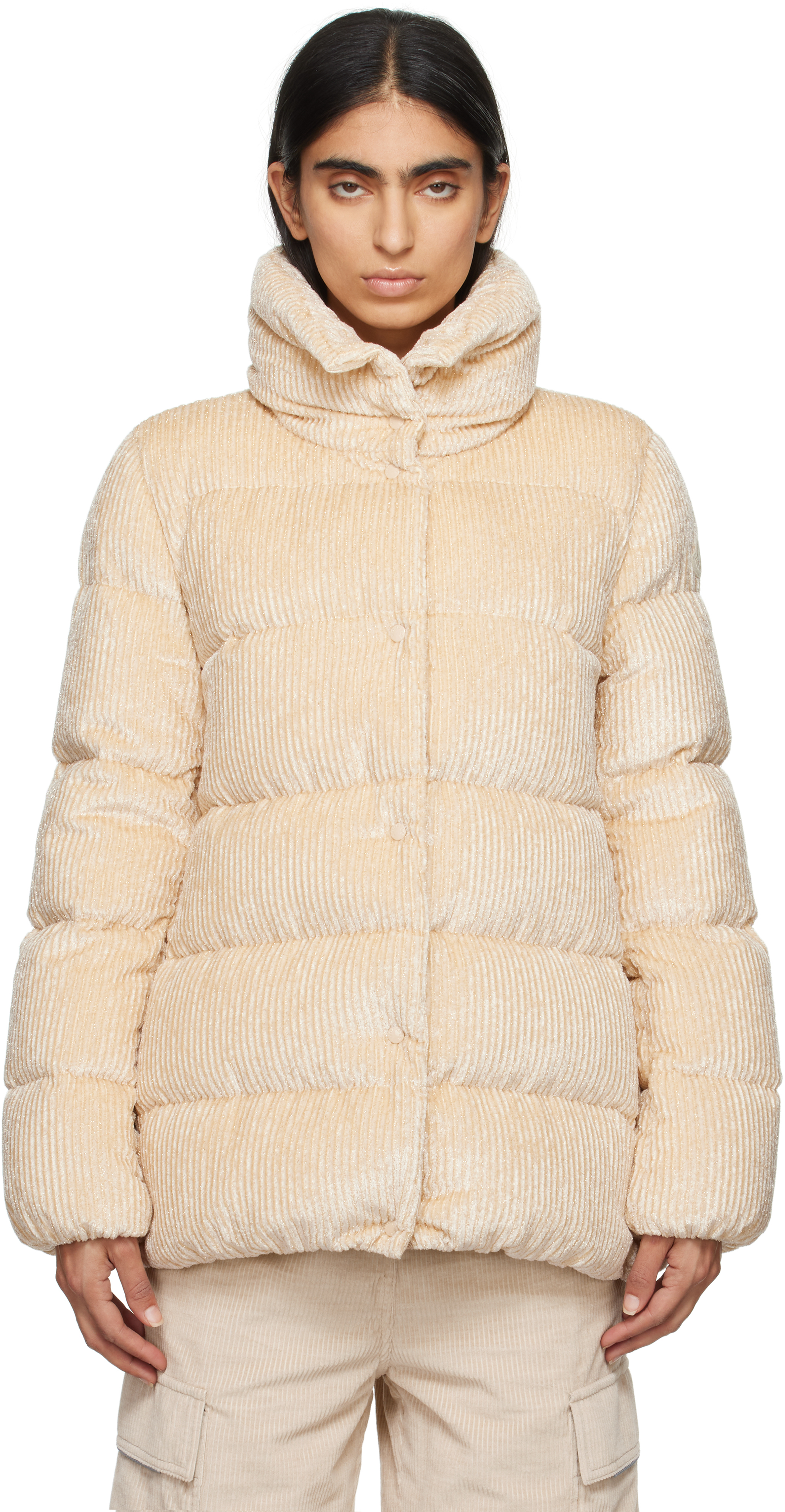 

Короткая вельветовая куртка Cochevisse Moncler, желтый